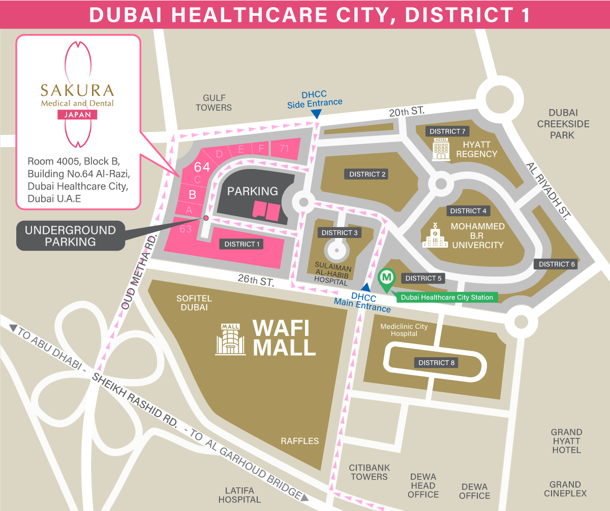 Dubai-SAKURA-CLINIC_RouteMap